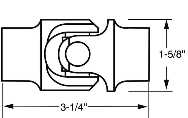 Borgeson Steering Shaft Universal Joint (MPN: 014352)