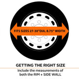 Single Tire Cover for 27 to 30 Inch Wheels (MPN: 80-238-160402-00)