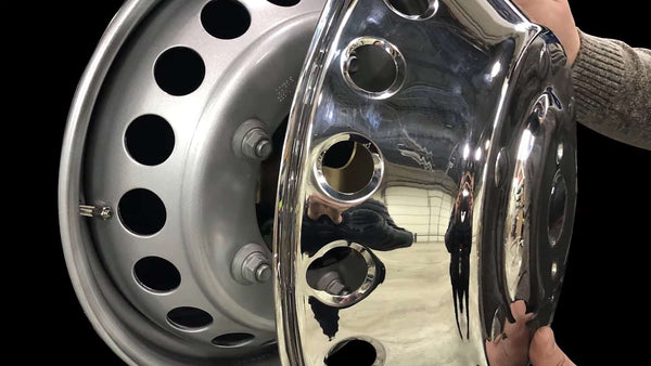 Wheel Covers (Black or Stainless) for Sprinter 3500 DRW 2007-Current