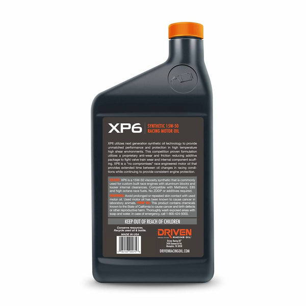Joe Gibbs Driven Racing Oil XP6 Series (MPN: 01006)