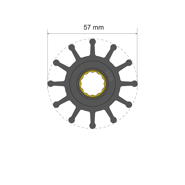 Albin Group Marine Water Pump Impeller (MPN: 06-01-014)