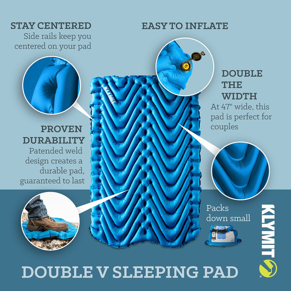 Klymit Double V Inflatable Sleeping Pad (MPN: 06DVBL02E)
