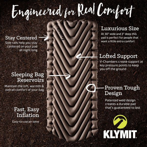 Klymit Static V Luxe Sleeping Pad (MPN: 06VLST02D)