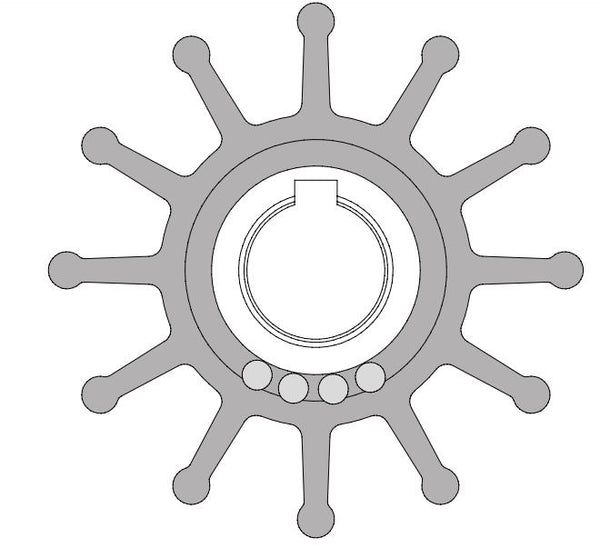 Johnson Pumps Water Pump Impeller (MPN: 09-701B-1)