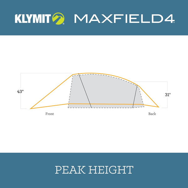 Klymit Maxfield 4 Ground Tent (MPN: 09M4OR01D)
