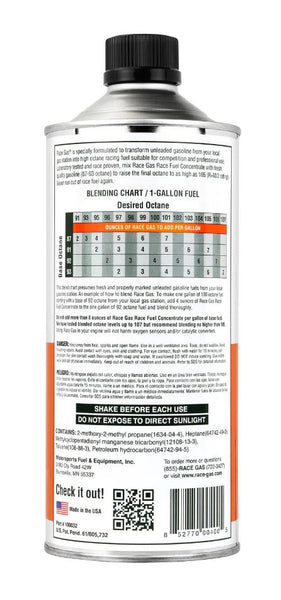 Race Gas Octane Booster (MPN: 100032)