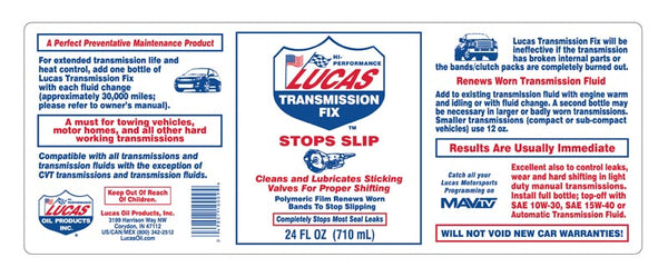 Lucas Oil Transmission Fix (MPN: 10009)
