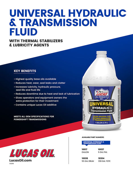 Lucas Oil Hydraulic Fluid (MPN: 10017)