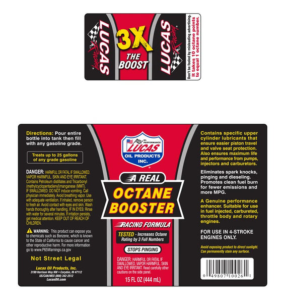 Lucas Oil Motorcycle Octane Booster (MPN: 10026)
