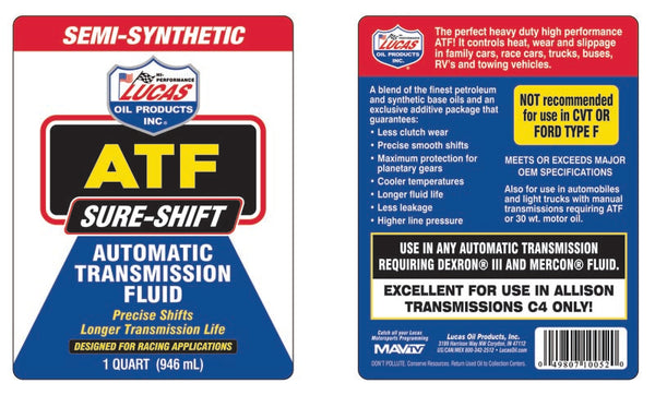 Lucas Oil Auto Transmission Fluid (MPN: 10052)