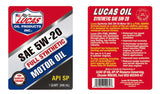 Lucas Oil Synthetic 5W-20 Motor Oil (MPN: 10082)