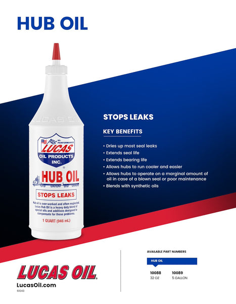 Lucas Oil Hub Oil (MPN: 10088)