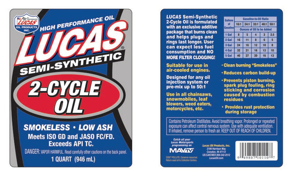 Lucas Oil 2-Cycle Racing Oil (MPN: 10110)