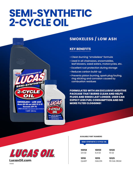 Lucas Oil 2-Cycle Racing Oil (MPN: 10110)