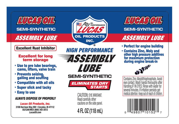 Lucas High Performance Assembly Lube (MPN: 10152)