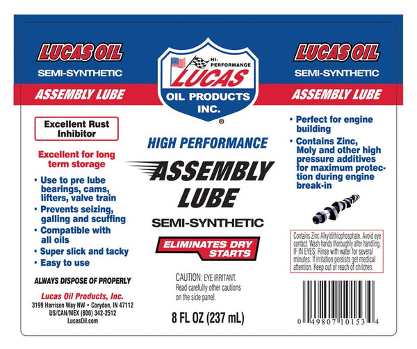 Lucas High Performance Assembly Lube (MPN: 10153)