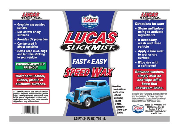 Lucas Oil Slick Mist Liquid Wax (MPN: 10160)