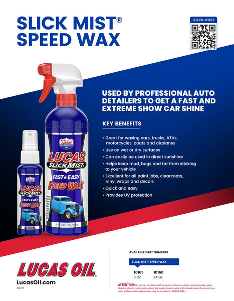 Lucas Oil Slick Mist Liquid Wax (MPN: 10160)