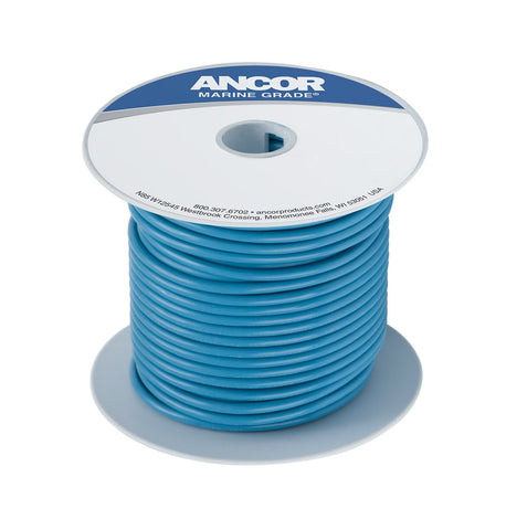 Ancor Marine Grade Primary Wire 16 Gauge Light Blue 100 Feet Spool (MPN: 101910)