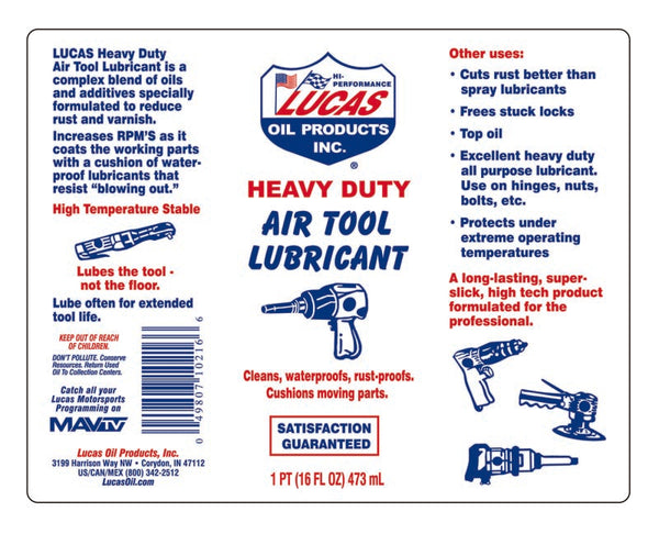 Lucas Air Tool Lubricant (MPN: 10216)