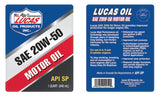 Lucas Oil SAE 20W-50 Conventional Motor Oil (MPN: 10252)