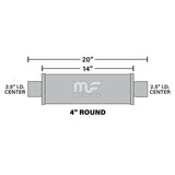 MagnaFlow 4 Inch Round Straight-Through Muffler (MPN: 10416)