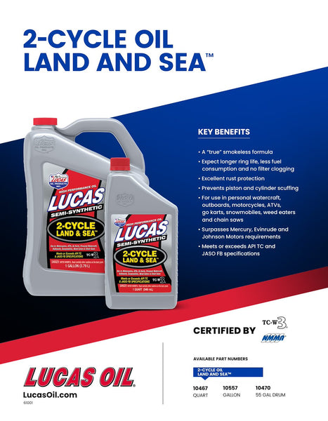 Lucas High Performance Semi-Synthetic 2-Cycle Oil (MPN: 10467)