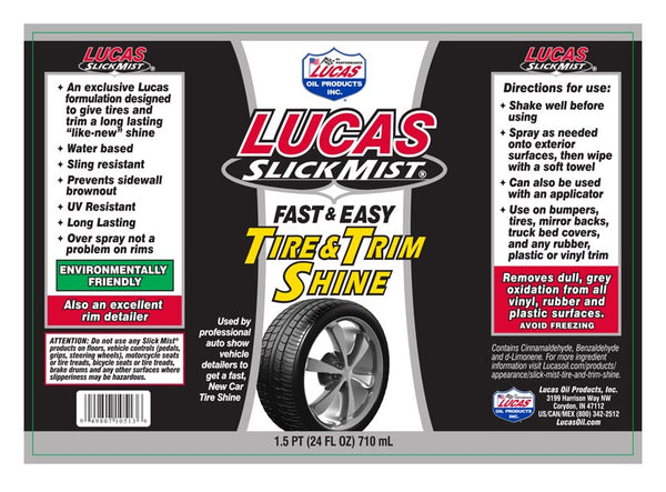 Lucas Oil Slick Mist Tire And Trim Shine (MPN: 10513)