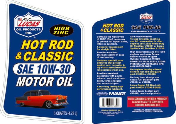 Lucas Oil Hot Rod Motor Oil (MPN: 10679)