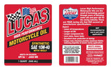 Lucas High Performance 4T Motorcycle Oil (MPN: 10777)