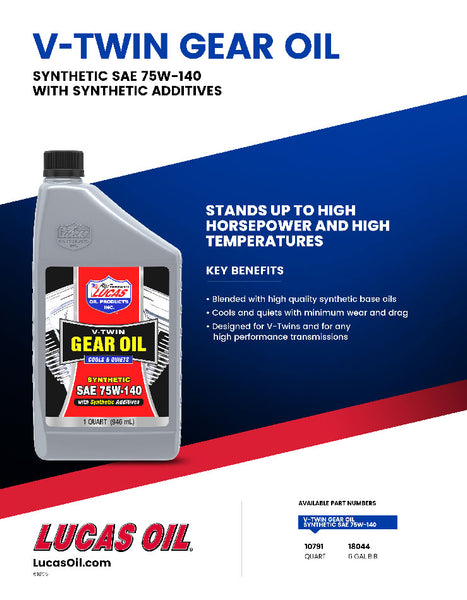 Lucas Synthetic Twin Gear Oil (MPN: 10791)