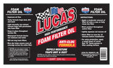 Lucas Oil Foam Filter Oil (MPN: 10798)