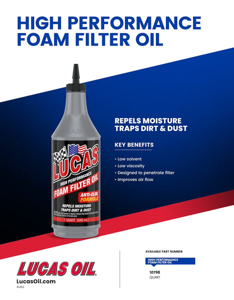 Lucas Oil Foam Filter Oil (MPN: 10798)