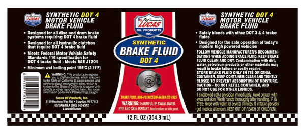 Lucas Brake Fluid (MPN: 10827)