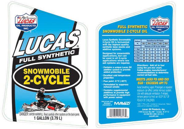 Lucas Synthetic 2-Cycle Snowmobile Oil (MPN: 10847)