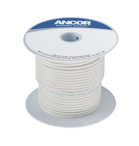 Ancor Marine Grade Primary Wire 10 Gauge White 250 Feet Spool (MPN: 108925)