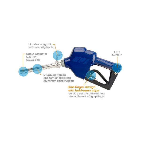 GPI Automatic Fuel Transfer Nozzle (MPN: 110121-8)
