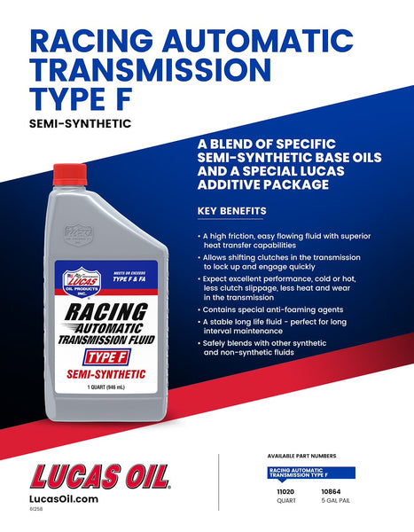 Lucas Oil Semi-Synthetic Type F Transmission Fluid (MPN: 11020)
