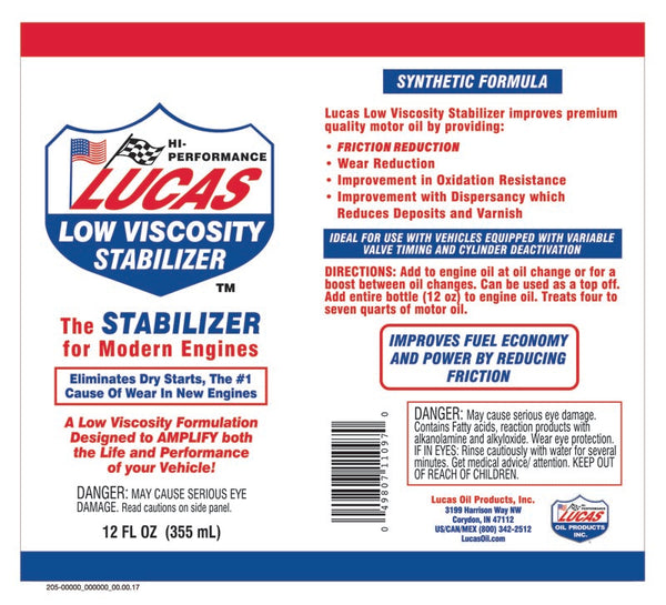 Lucas Low Viscosity Stabilizer (MPN: 11097)