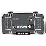 Cruiser License Plate Frame With Black Ram Logo (MPN: 11135)
