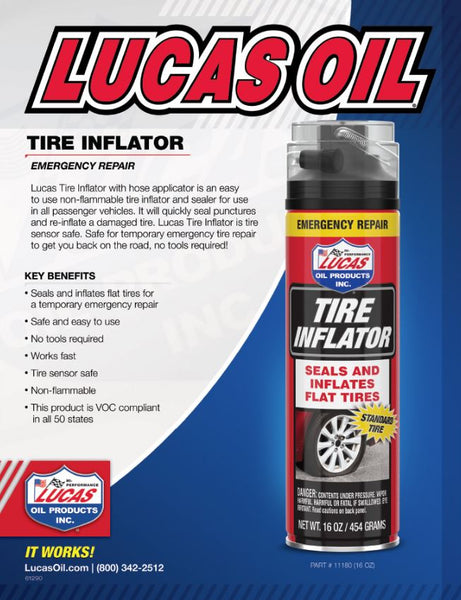 Lucas Tire Inflator With Hose Applicator (MPN: 11180)