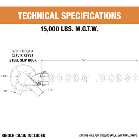Buyers Products Trailer Safety Chain (MPN: 11275)
