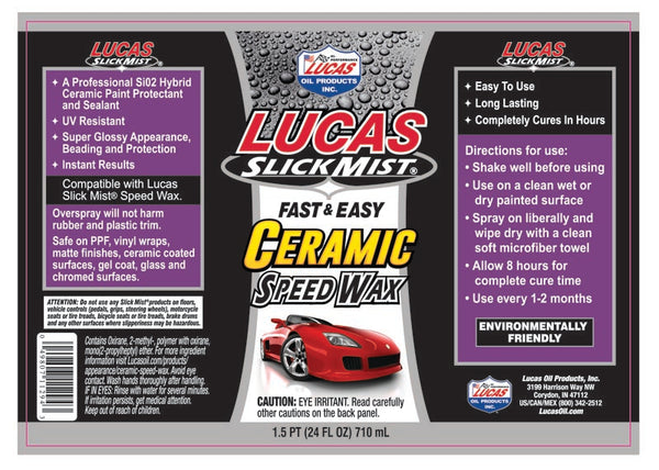 Lucas Oil Slick Mist Ceramic Speed Wax (MPN: 11294)