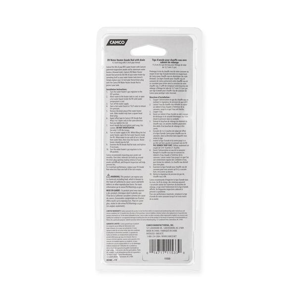Camco Water Heater Anode Rod (MPN: 11533)