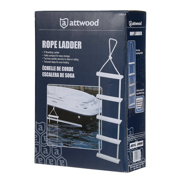Attwood Marine 5-Step Boarding Rope Ladder (MPN: 11865-4)