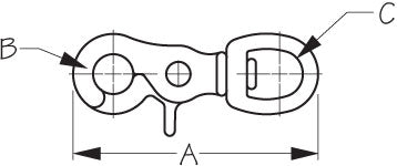 Sea Dog Rotating Eye Trigger Snap (MPN: 139800-1)