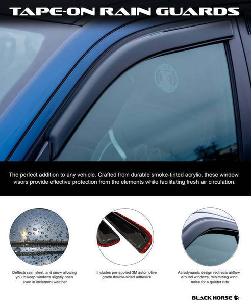 Black Horse Offroad Window Visors (MPN: 140676)