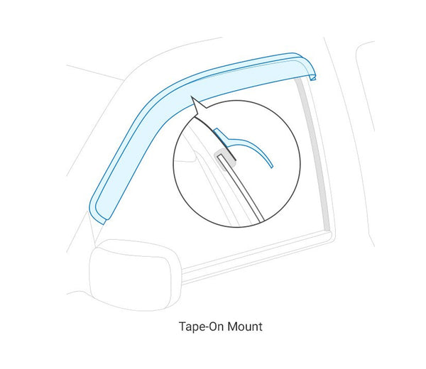Black Horse Off Road Aerodynamic Tape-On Visors (MPN: 144711)