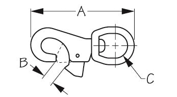 Sea-Dog Rotating Eye Bull Nose Snap (MPN: 146333-1)