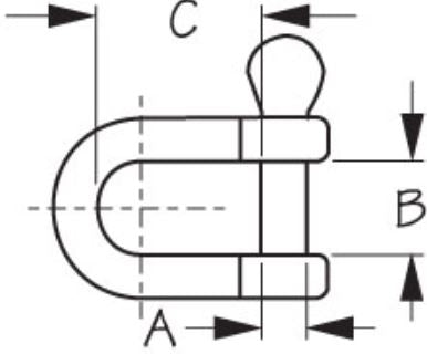 Sea-Dog Corporation Anchor Shackle (MPN: 147006-1)